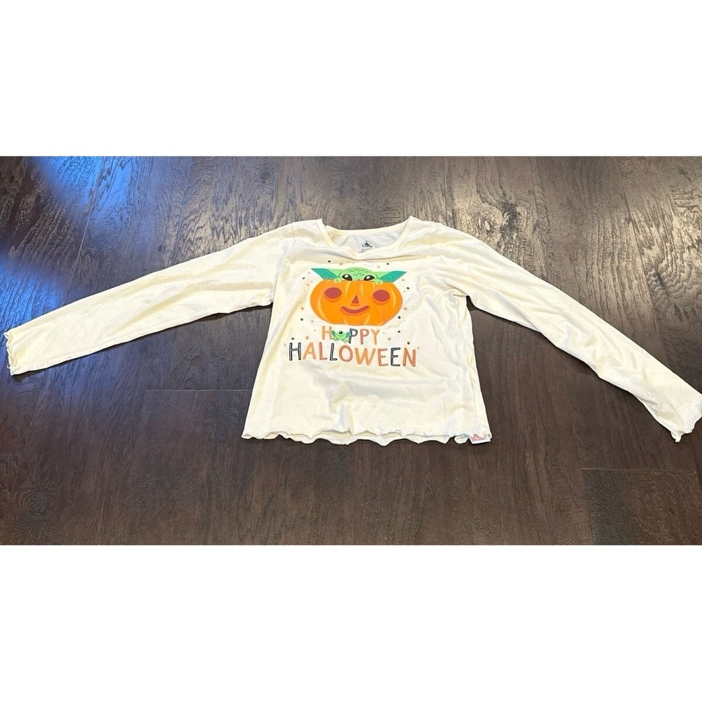 Disney Star Wars Girls GROGU Happy Halloween Soft Shirt Long Sleeve g1